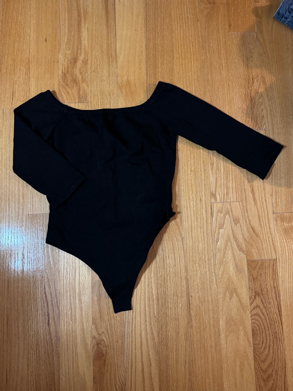 Lulu's Black Long-Sleeve Off the Shoulder Bodysuit